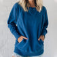 Women's Ribbed Accent Pocketed Pullover (Buy 2 Free Shipping)