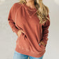 Women's Ribbed Accent Pocketed Pullover (Buy 2 Free Shipping)