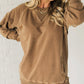 Women's Ribbed Accent Pocketed Pullover (Buy 2 Free Shipping)