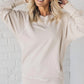 Women's Ribbed Accent Pocketed Pullover (Buy 2 Free Shipping)